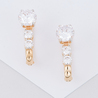 Серьги из золота 585 пробы c фианитами