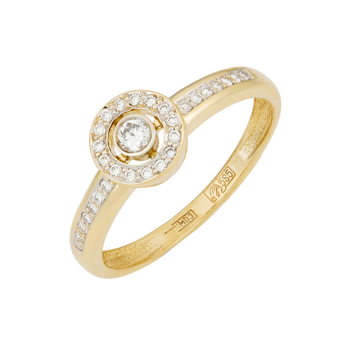 Кольцо из золота 585 пробы c бриллиантами, Л 3309 7979 за 35600