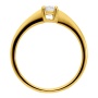 Кольцо из желтого золота 750 пробы c 1 бриллиантом Л09051611 фото 2