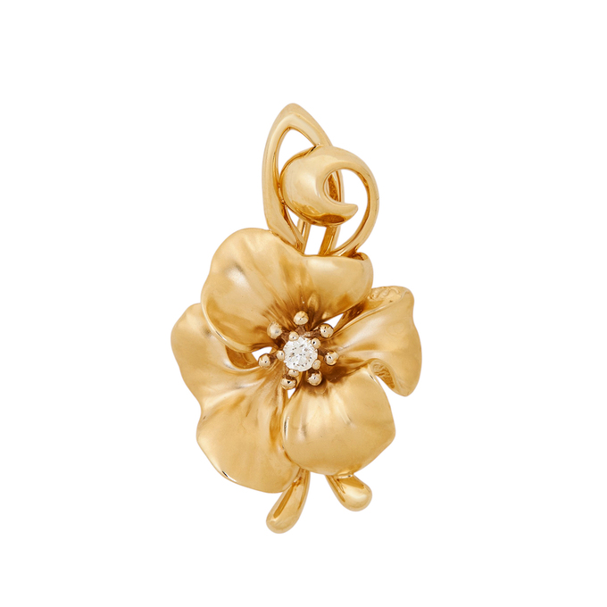 Подвеска из золота 585 пробы c бриллиантом