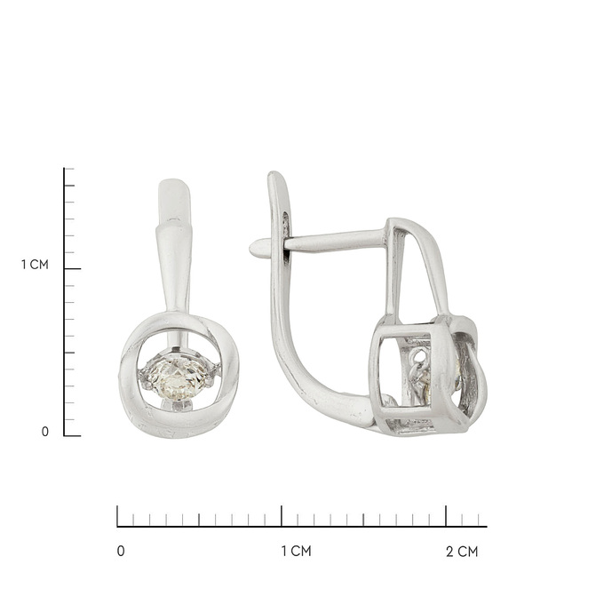 Серьги из золота 585 пробы c бриллиантами, Ц О007 2583 за 59000