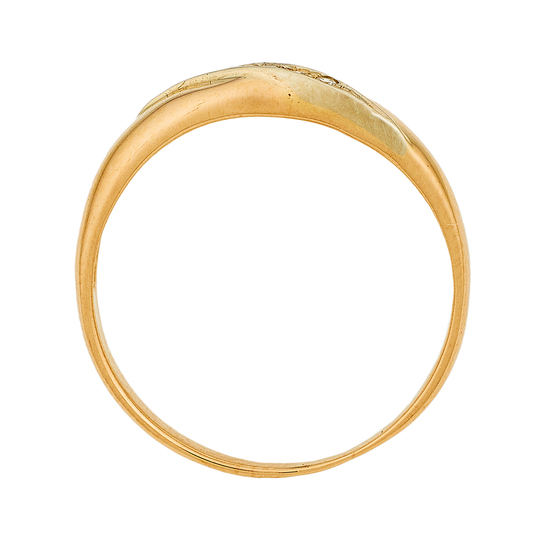 Кольцо из комбинированного золота 585 пробы c 5 бриллиантами, Л31122901 за 9500