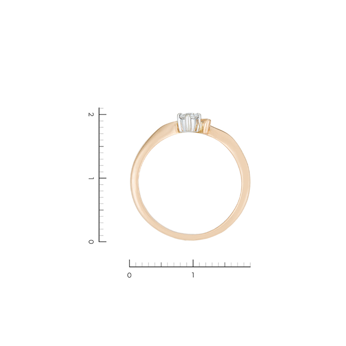 Кольцо из золота 585 пробы c 1 бриллиантом, Л 4806 2367 за 26800