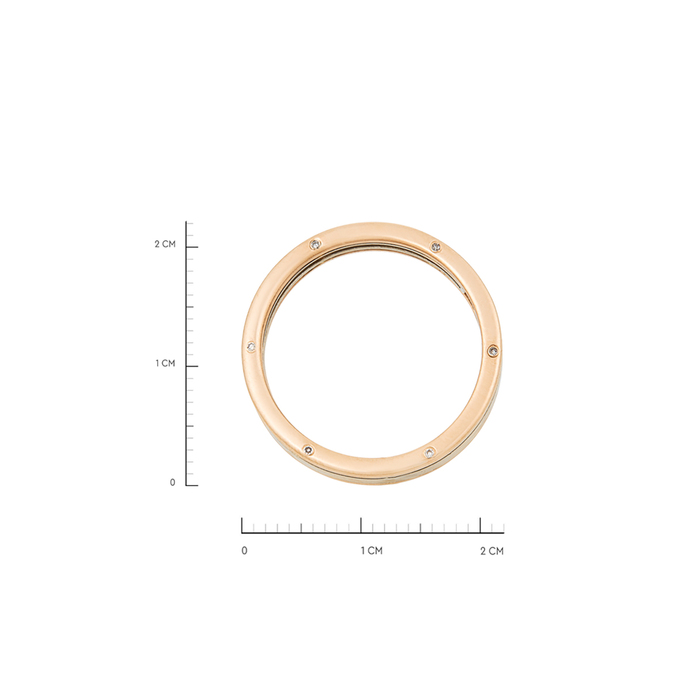 Кольцо обручальное из золота 585 пробы c бриллиантами, Л 4807 3676 за 63920
