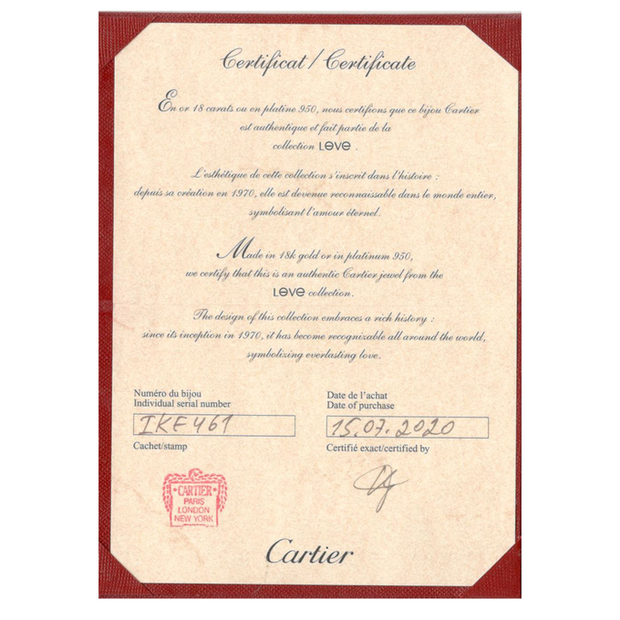 Кольцо Cartier Love, Л 2812 6886 за 300000