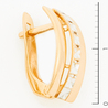 Серьги из комбинированного золота 585 пробы