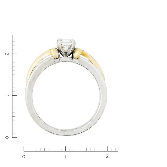 Кольцо из белого золота 750 пробы c 1 бриллиантом, Л57016588 за 129000