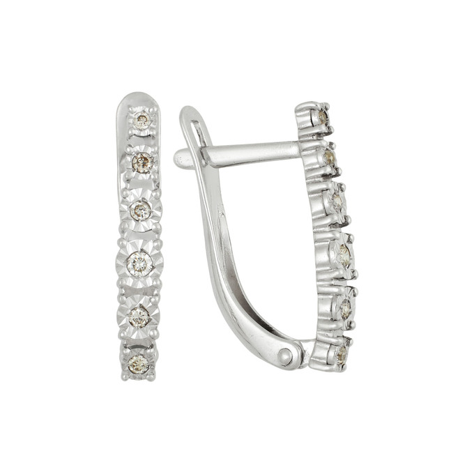 Серьги из золота 585 пробы с бриллиантами, Л 1116 4589 за 20600