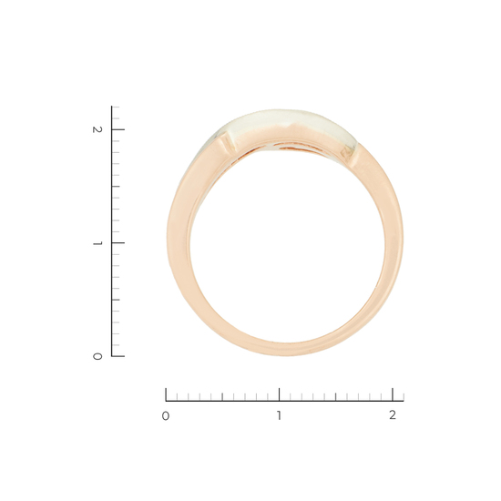 Кольцо из комбинированного золота 585 пробы c 9 бриллиантами, Л24143954 за 19740