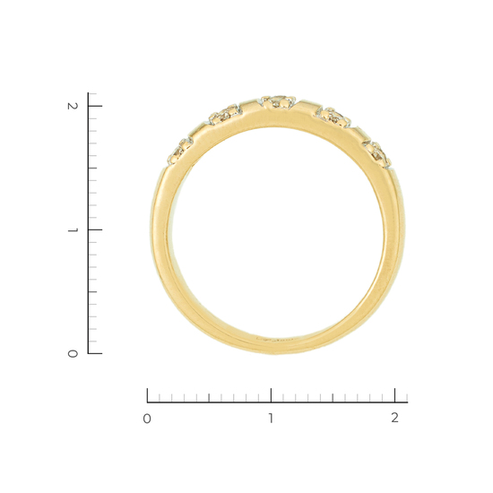 Кольцо из комбинированного золота 585 пробы c 10 бриллиантами, Л73020622 за 25250