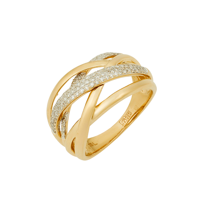 Кольцо из золота 585 пробы c бриллиантами, Л 0911 3580 за 51000