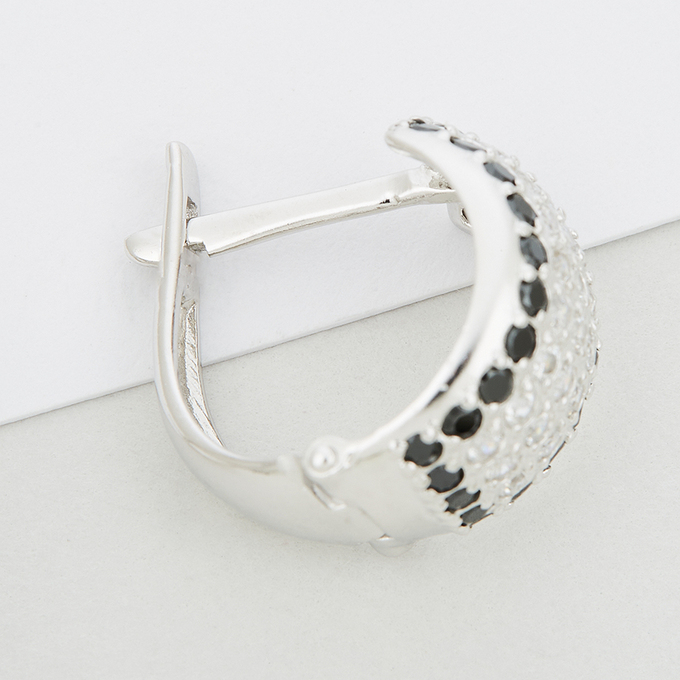 Серьги из золота 585 пробы c фианитами