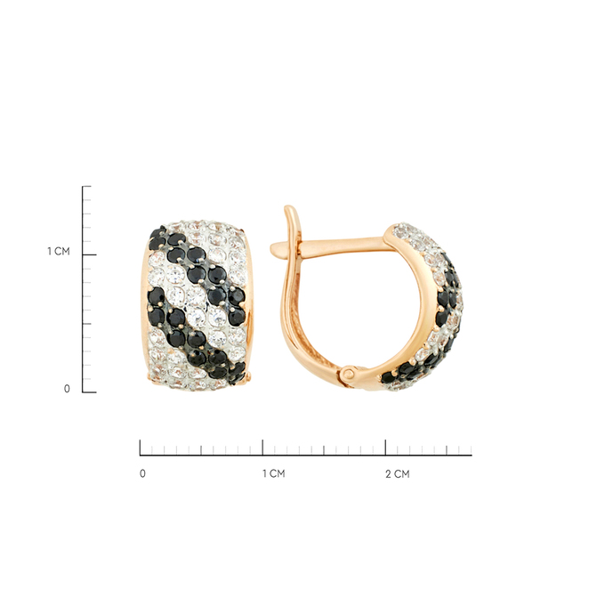 Серьги из золота 585 пробы c фианитами, К 0000 3972 за 44500