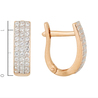 Серьги из красного золота 585 пробы c 66 фианитами