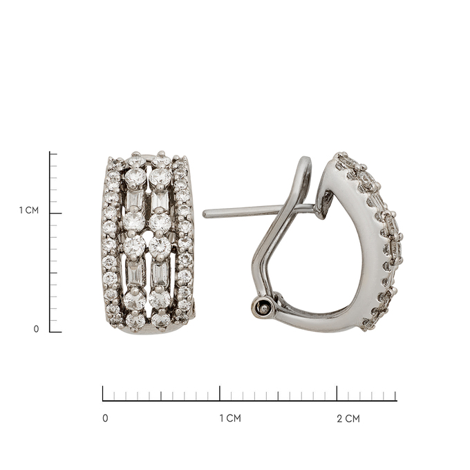 Серьги из золота 750 пробы c бриллиантами, Л 2812 6499 за 110000