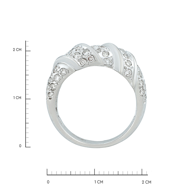 Кольцо из золота 585 пробы c бриллиантами