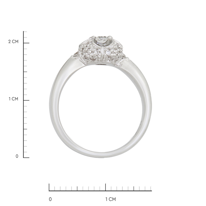 Кольцо из золота 750 пробы c бриллиантами, Л 4107 1691 за 131530