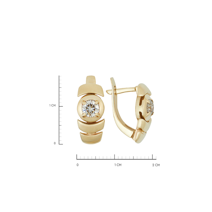 Серьги из золота 585 пробы c бриллиантами, Л 2810 7835 за 73710