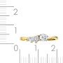 Кольцо из желтого золота 585 пробы c 4 бриллиантами Л18092514 фото 3