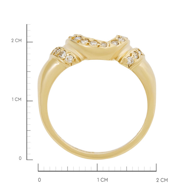 Кольцо из золота 585 пробы c бриллиантами, Л 2809 7928 за 41600