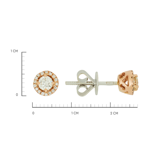 Серьги из золота 585 пробы c бриллиантами, Л 5703 5294 за 70000