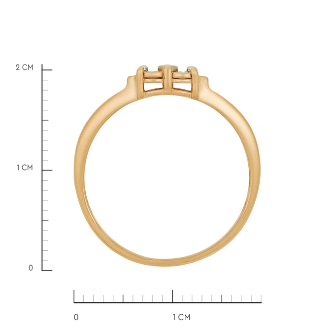 Кольцо из золота 585 пробы c бриллиантами, Л 7502 8977 за 29520