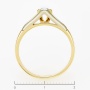 Кольцо из комбинированного золота 585 пробы c 1 бриллиантом Л30121467 фото 4