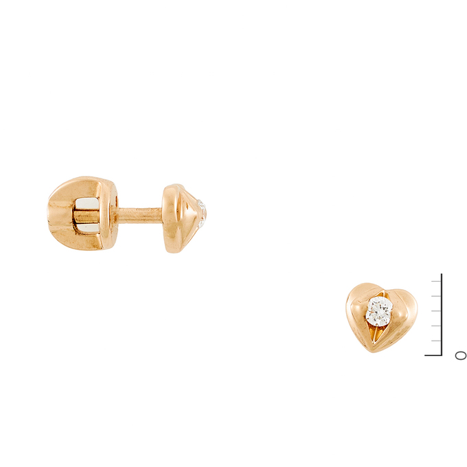 Серьги из золота 585 пробы c бриллиантами, Л 3013 1746 за 16400