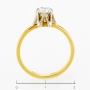 Кольцо из комбинированного золота 750 пробы c 1 бриллиантом Л47049414 фото 4