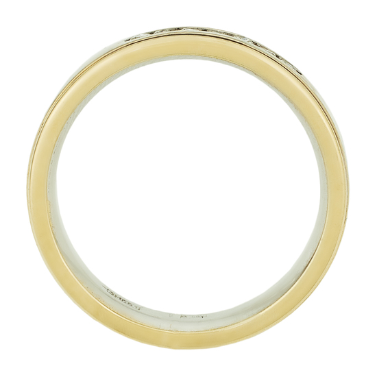 Кольцо из комбинированного золота 585 пробы c 7 бриллиантами, Л71017295 за 22400