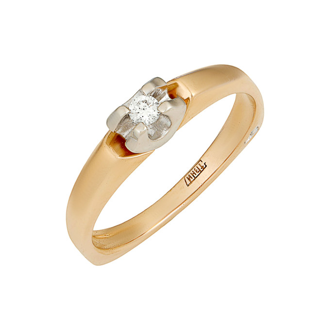Кольцо из золота 585 пробы с бриллиантами