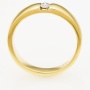Кольцо из желтого золота 585 пробы c 1 бриллиантом Л71013975 фото 3
