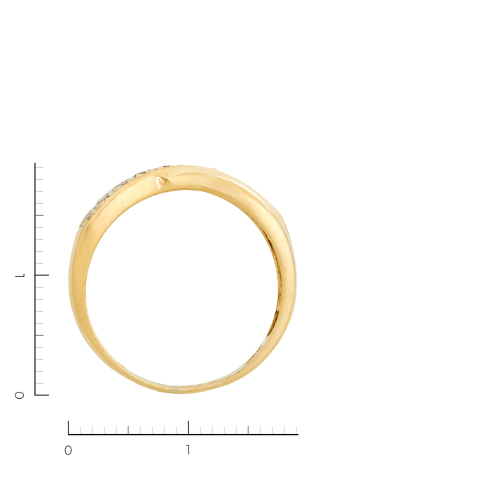 Кольцо из золота 585 пробы c 10 бриллиантами, Л 4709 7120 за 25520