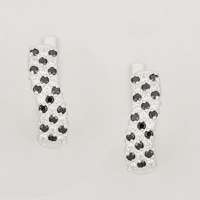 Серьги из золота 585 пробы c фианитами