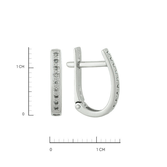 Серьги из золота 585 пробы c бриллиантами, Ц О007 1479 за 20640