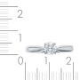 Кольцо из белой платины 950 пробы c 1 бриллиантом 092007 фото 3