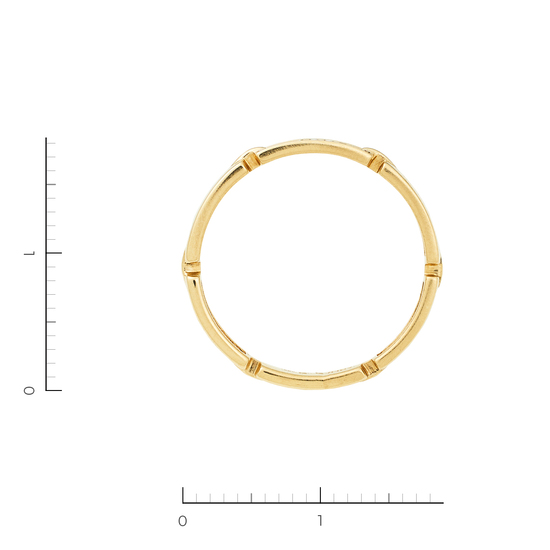 Кольцо из желтого золота 585 пробы c 14 бриллиантами, Л36060432 за 10850