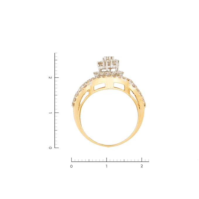 Кольцо из золота 750 пробы c 88 бриллиантами, Л 3705 8860 за 189900