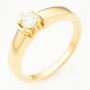 Кольцо из желтого золота 585 пробы c 1 бриллиантом Л11145258 фото 1