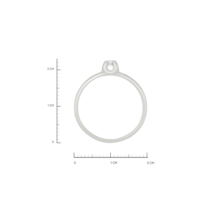 Кольцо из золота 585 пробы c бриллиантом, Л 0808 7887 за 20400