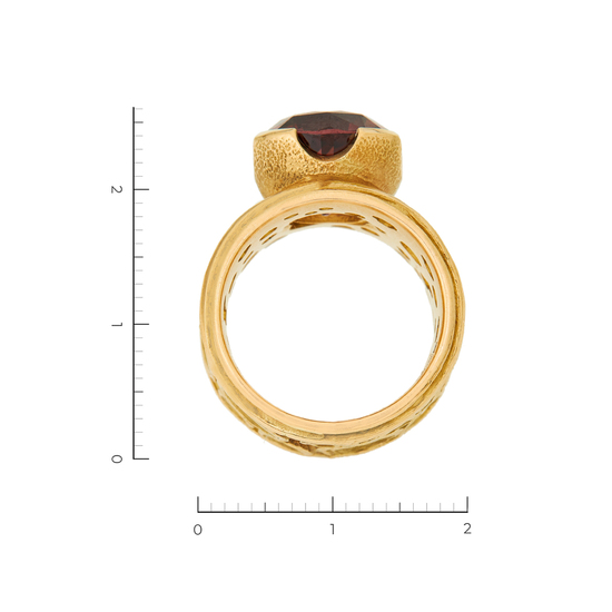 Кольцо из желтого золота 750 пробы c 1 цирконом и 34 бриллиантами, Л33082441 за 210000