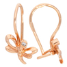 Серьги из золота 585 пробы c 2 фианитами