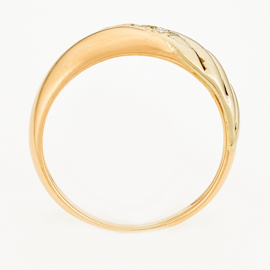 Кольцо из комбинированного золота 585 пробы c 3 бриллиантами, Л60014320 за 14750