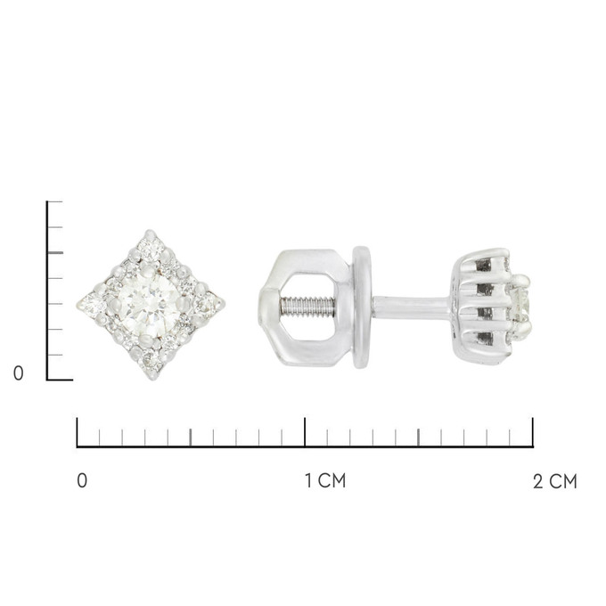Серьги из золота 585 пробы с бриллиантами, Л 2813 4690 за 45000