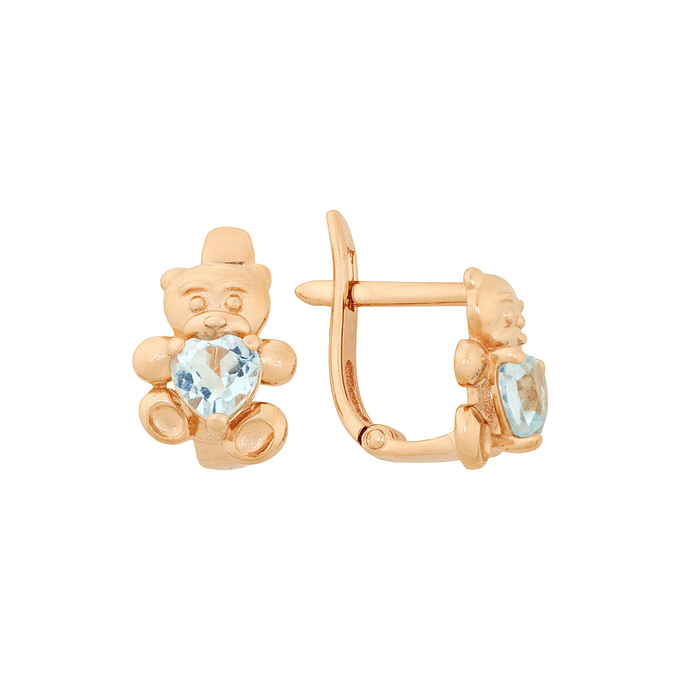 Серьги из золота 585 пробы c топазами, Л 4807 4109 за 21200