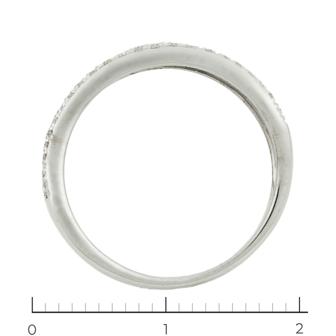 Кольцо из белого золота 585 пробы c 40 бриллиантами