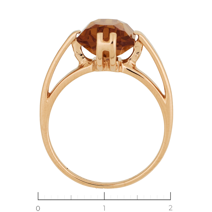 Кольцо из красного золота 585 пробы c 1 камнем синтетическим, Л 5207 2693 за 20370