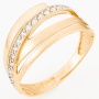 Кольцо из комбинированного золота 585 пробы c фианитами Л23153531 фото 1