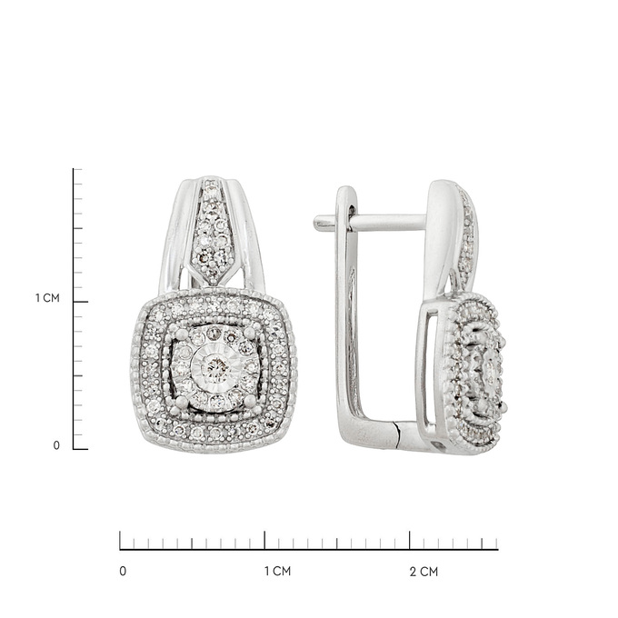 Серьги из золота 585 пробы c бриллиантами, Л 5404 8562 за 57000