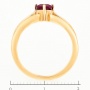 Кольцо из красного золота 585 пробы c 1 корундом Л31117972 фото 4